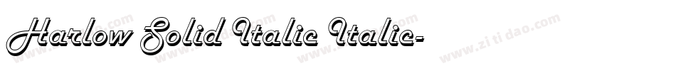 Harlow Solid Italic Italic字体转换
